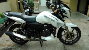 TVS Apache RTR 180 abs on road price