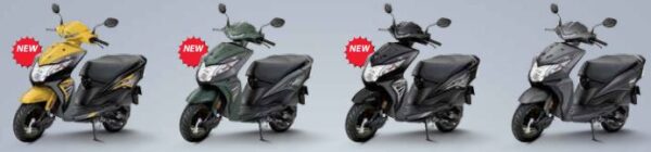Honda Dio Deluxe Scooter Colors