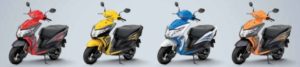 Honda Dio Standard Scooter Colors