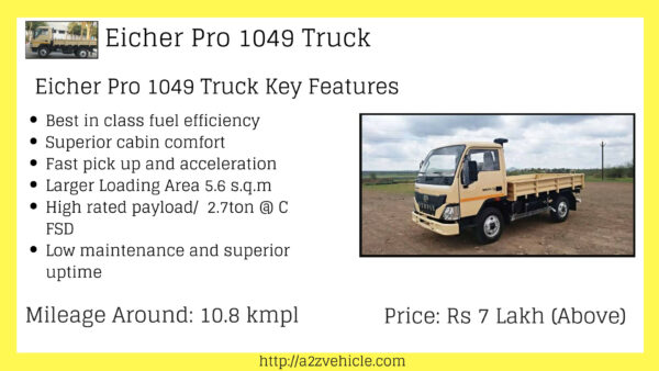 EICHER PRO 1049 Price Mileage Review Interior Specs & Features