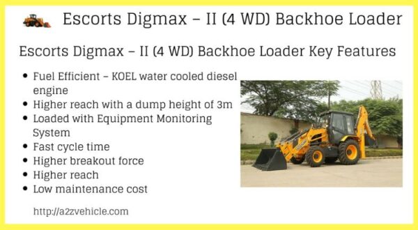 Escorts-Digmax II 4WD-Backhoe-Loader-Earthmoving-Equipment price