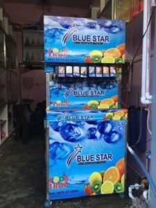 Blue Star 4 Flavors Soda Fountain Machine