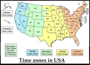 How Many Time Zones in USA